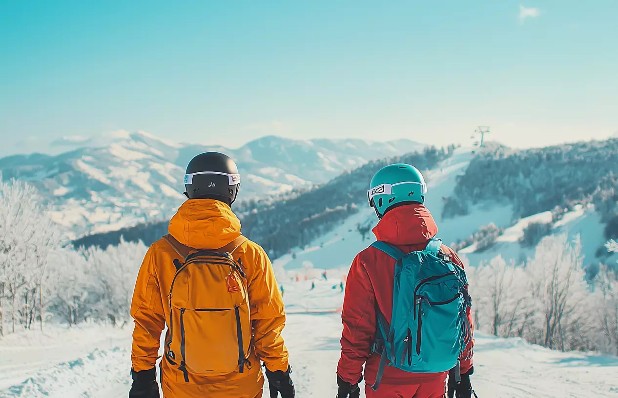 Pieknie ośnieżone drzewa.