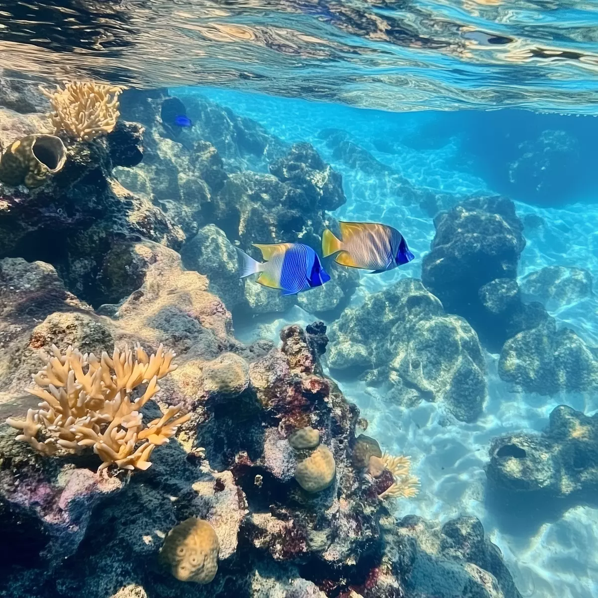 Rafa koralowa na malediwach podczas snurkowania