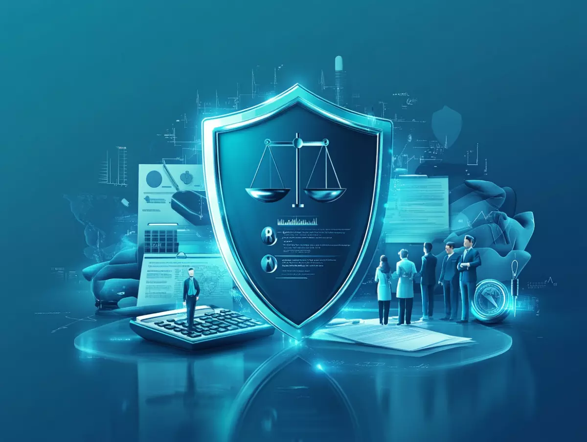 Grafika przedstawiająca różne symbole zawodów które potrzebują ubezpiecznia.